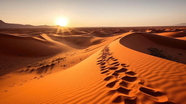 zandduinen van de liwa-woestijn bij zonsopgang in abu dhabi