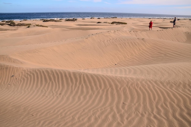 Zandduinwoestijn in Maspalomas, het eiland Gran Canaria, Spanje