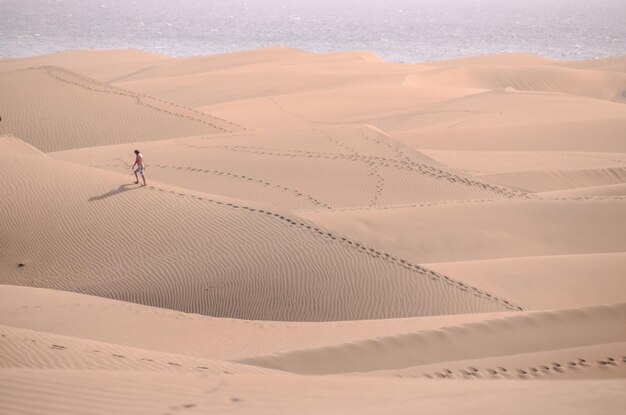 Zandduinwoestijn in Maspalomas, het eiland Gran Canaria, Spanje