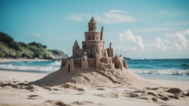 Zandkasteel op het strand