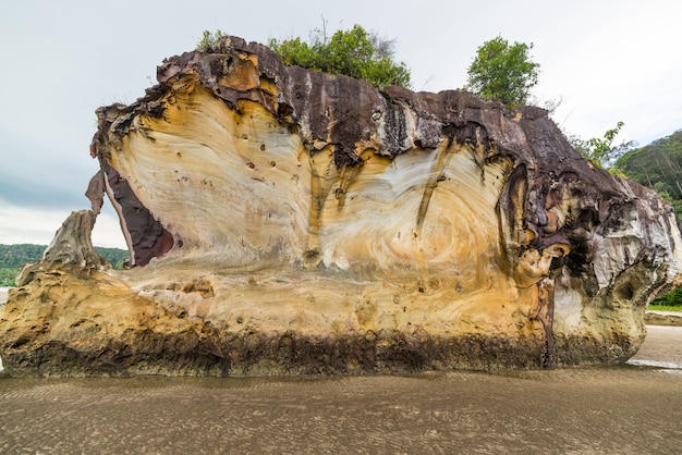 Zandsteenklip in Bako National Park Borneo Maleisië