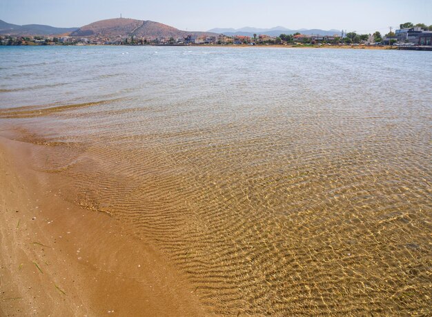 Zandstrand Liani Ammos in Chalkida, Griekenland