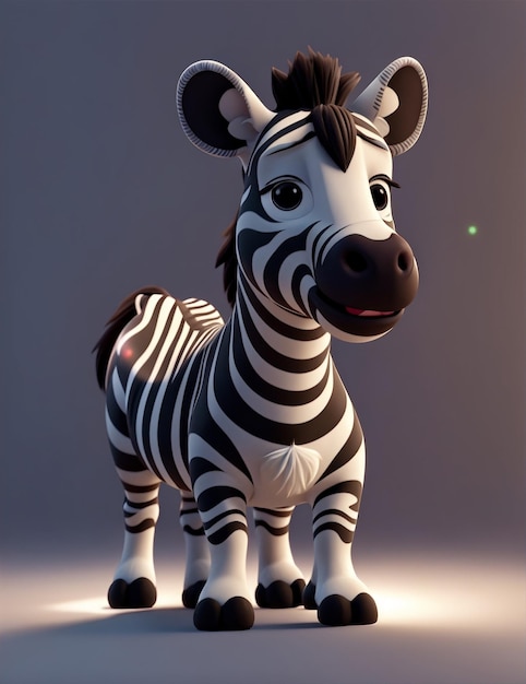 Zebra 3D в стиле мультфильмов