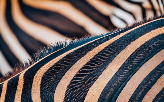 Foto zebra bont patroon achtergrond close-up ai gegenereerde afbeelding