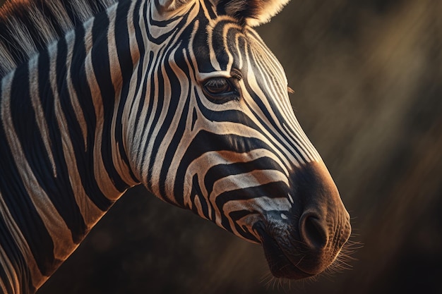 Zebra close-up Genereer Ai
