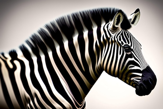 Zebra close up portrait Digital artwork