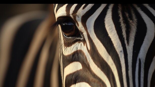 Photo zebra close up