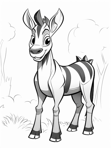 zebra coloring pages for kids generative ai