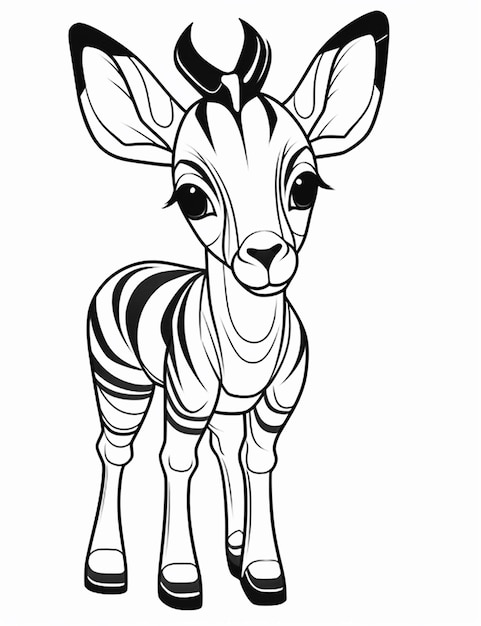 Zebra coloring pages for kids generative ai