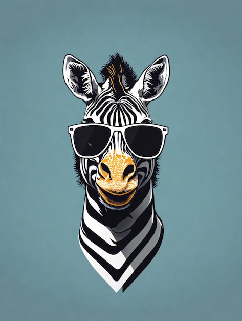 Zebra Dragen Zonnebril Illustratie