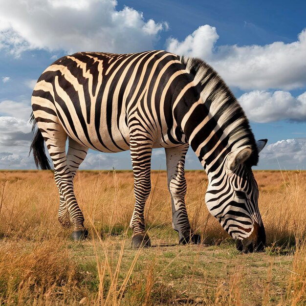 Photo zebra on grassland in africa national park of kenya