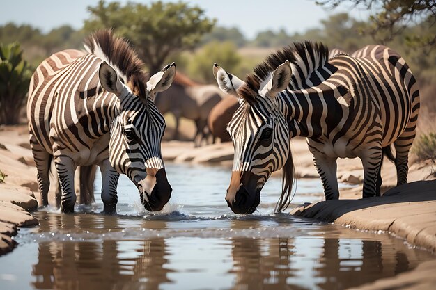 zebra grazing