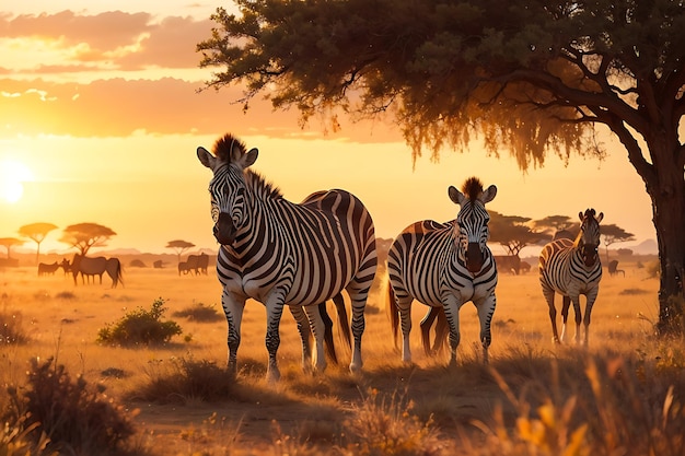 zebra grazing