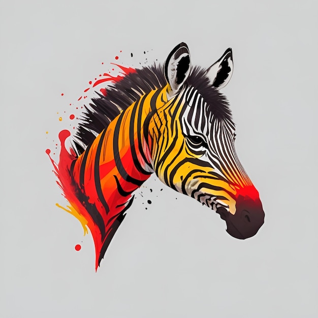 Zebra hoofd vector illustratie logo ontwerp t-shirt tee
