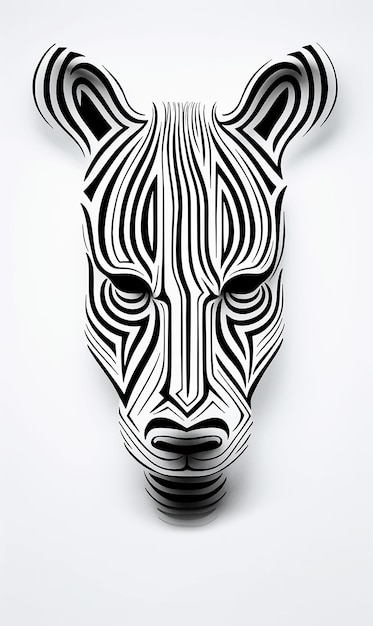 Zebra Horse Man Mask Africa Stripes Animal