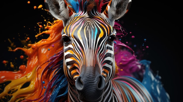 Zebra illustration HD 8K Vector illustration wallpaper Stock image