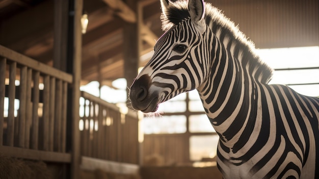 Zebra in een schuur Narratief gedreven visuele verhalen met opvallende neuzen