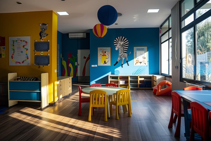 Photo zebra in kindergarten