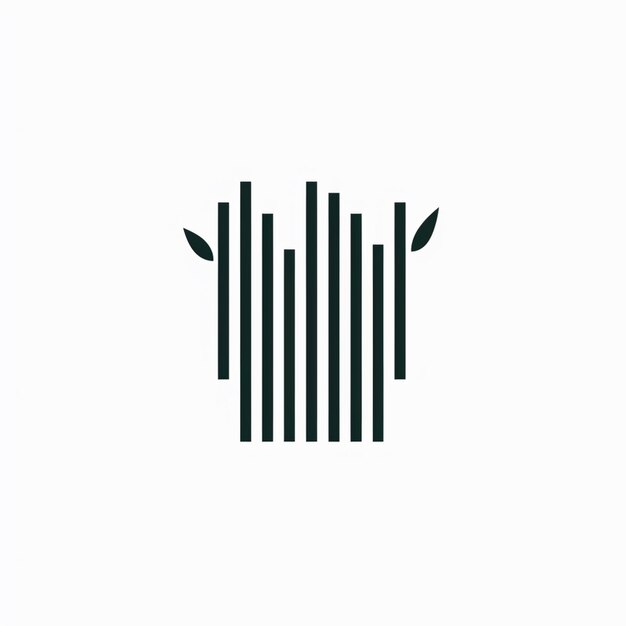 Foto zebra-logo met zwarte strepen op witte achtergrond generatieve ai