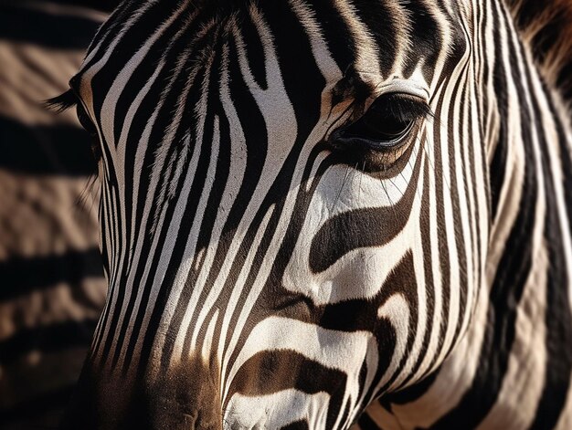 Foto una zebra che guarda nella telecamera illustrazione generata dall'intelligenza artificiale