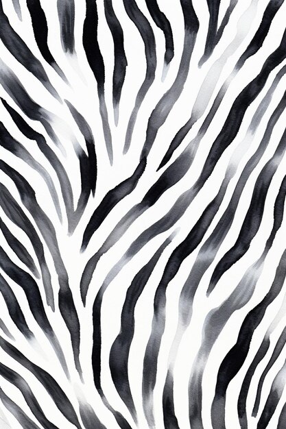 Foto tessuto stampato a zebra in bianco e nero con un modello generativo in bianchi e neri ai