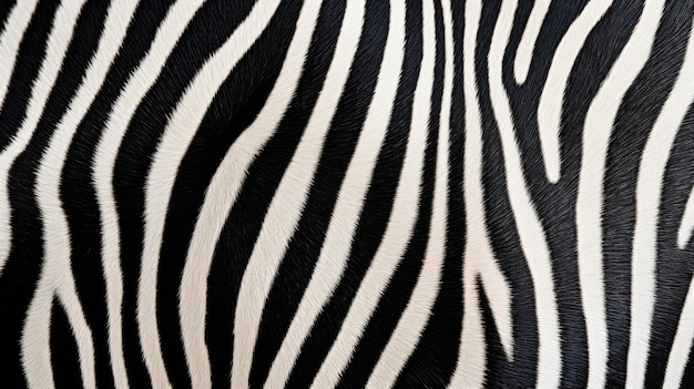 Foto texture della pelle della zebra generate dall'ai immagine