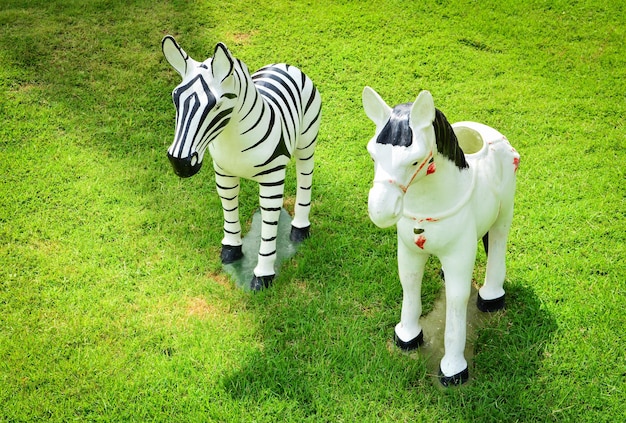 Photo zebra standing on field