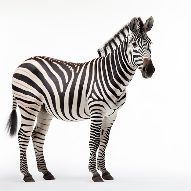 zebra white background isolated