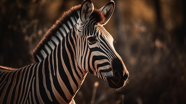 A zebra in the wild, the only one in the world