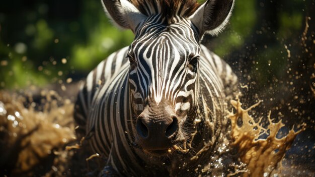 Zebras standing next to each other