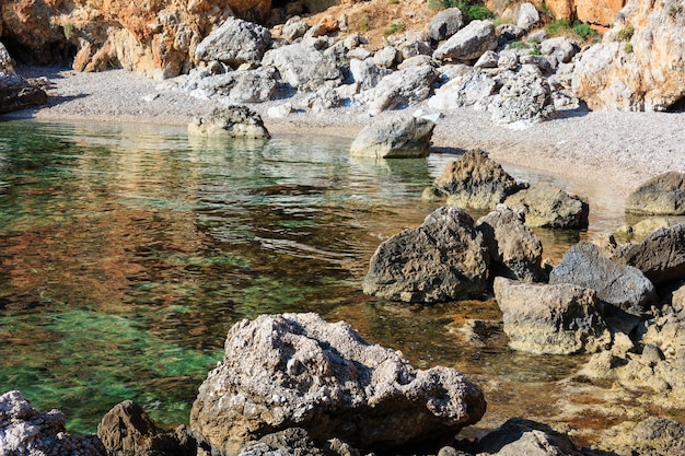 Zee baai in Zingaro Park Sicilië Italië