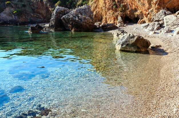 Zee baai in Zingaro Park Sicilië Italië