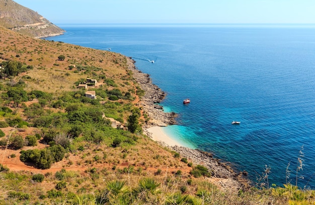 Zee baai in Zingaro Park Sicilië Italië