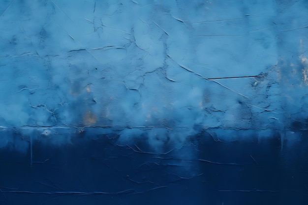 Zee-blauwe betonnen muur met krassen.
