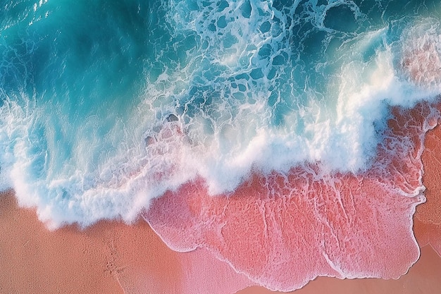 Zee golven op het strand als achtergrond Mooie natuurlijke zomervakantie achtergrond