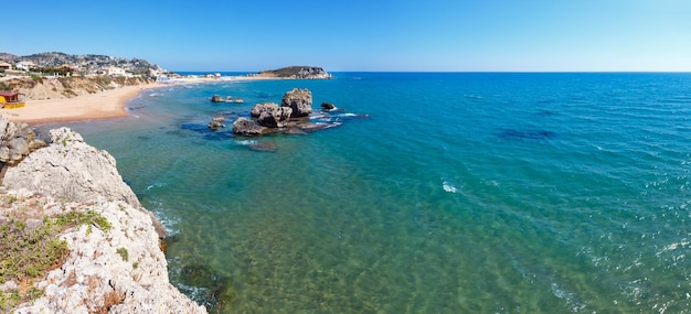 Zee strand in de buurt van Rocca di San Nicola Agrigento Sicilië Italië