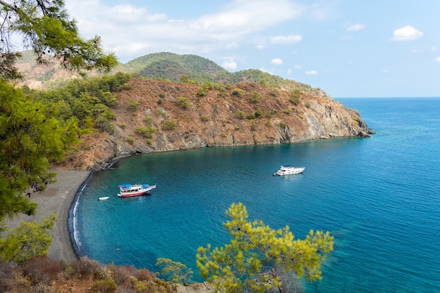 Zeebaaien van de Lycian Trail Stranden van de Egeïsche Zee in Turkije