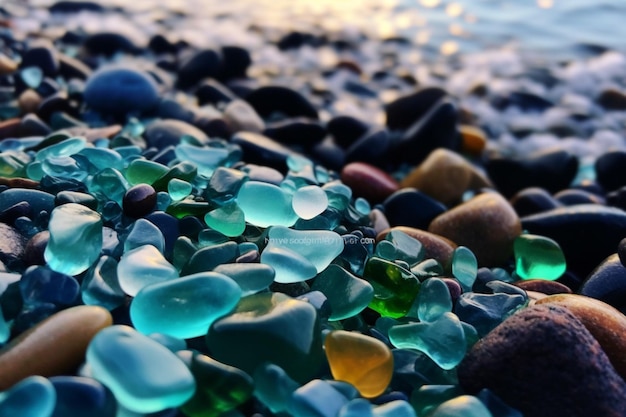 Zeeglas sprankelend aan de kust