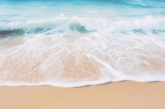 Zeegolf op een zandstrand