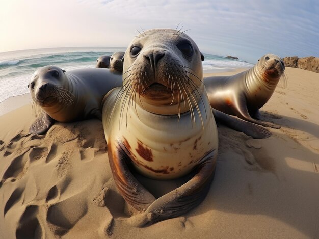 Zeehonden aan de kust