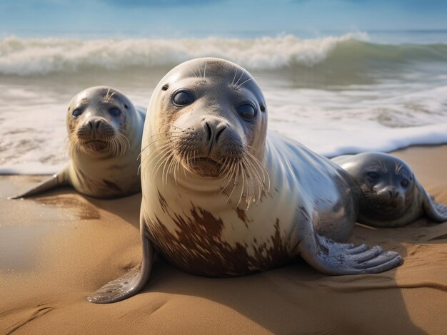 Foto zeehonden aan de kust