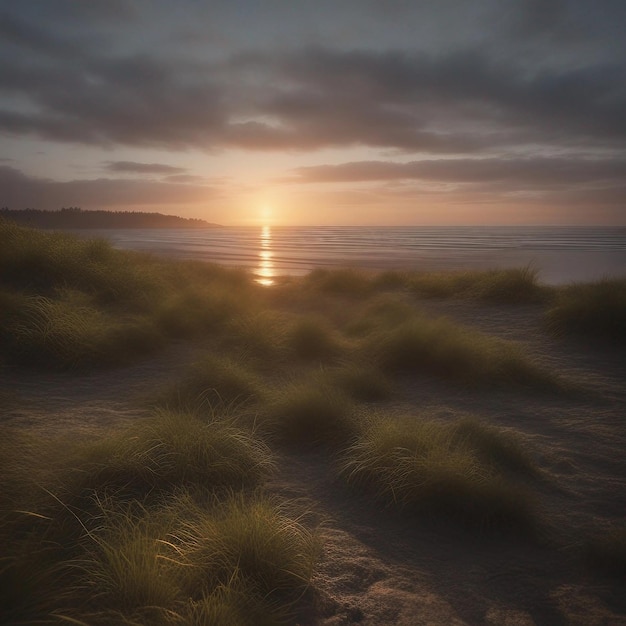 Zeekust zonsondergang