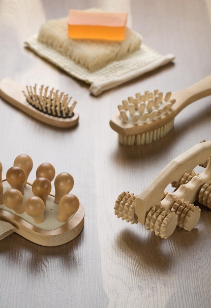 Zeep op bast met massager