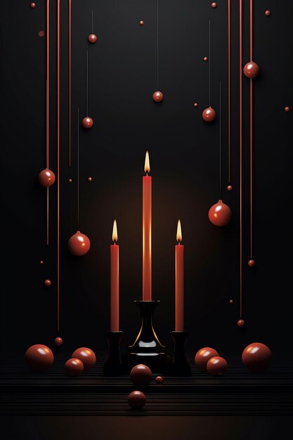 Zeer creatief Minimal 3D Candlemas Day poster ontwerp gemaakt met generatieve AI