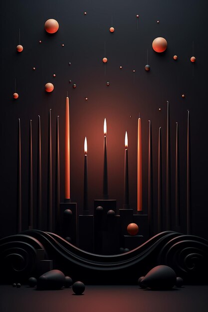 Zeer creatief Minimal 3D Candlemas Day poster ontwerp gemaakt met generatieve AI