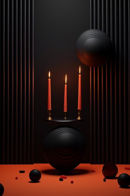 Zeer creatief Minimal 3D Candlemas Day poster ontwerp gemaakt met generatieve AI