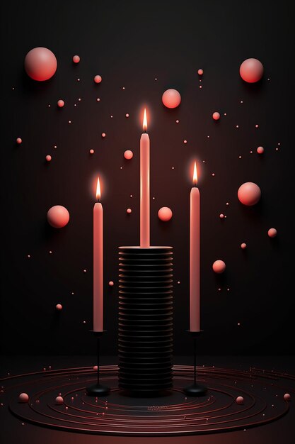 Zeer creatief Minimal 3D Candlemas Day poster ontwerp gemaakt met generatieve AI