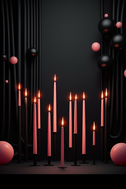 Zeer creatief Minimal 3D Candlemas Day poster ontwerp gemaakt met generatieve AI