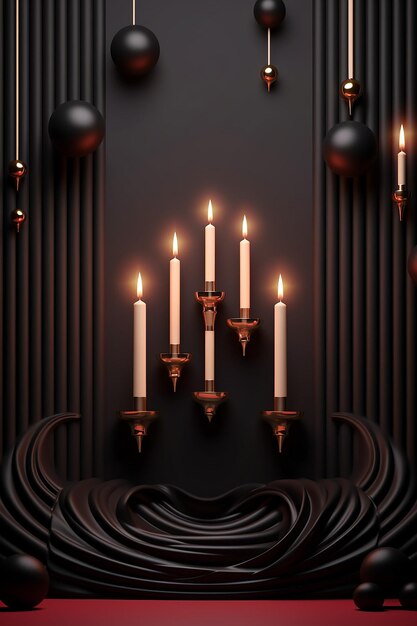 Zeer creatief Minimal 3D Candlemas Day poster ontwerp gemaakt met generatieve AI