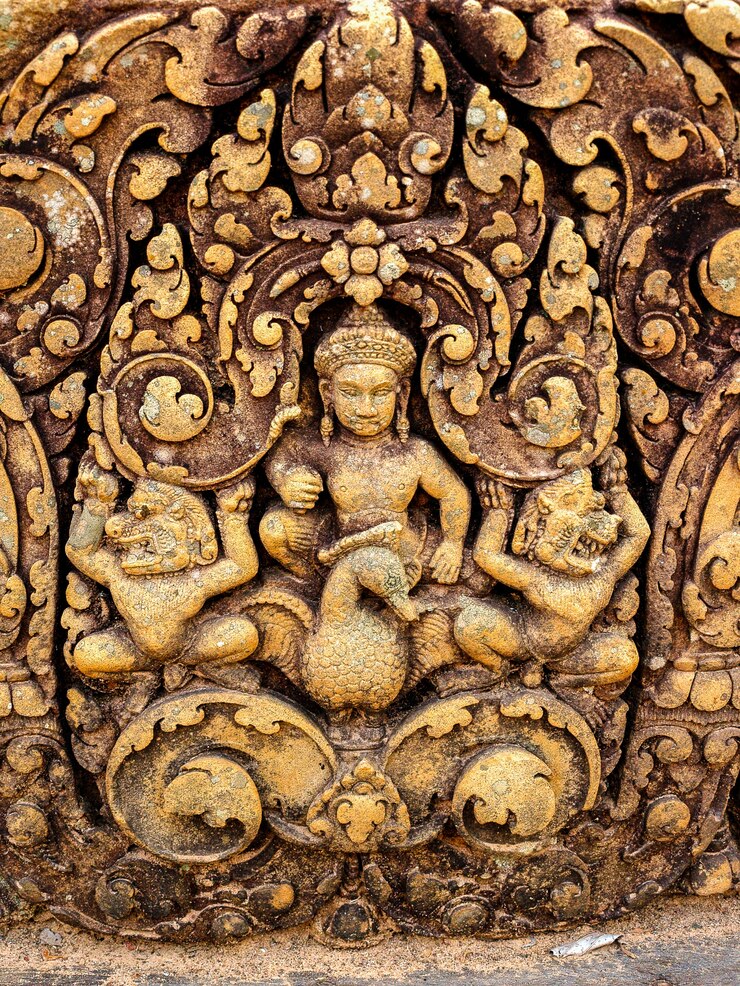 Zeer fijne tekeningen Angkor Wat Angkor Thom Cambodia